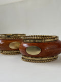 Oval Wooden Bangles Stack (Set Of 5)
