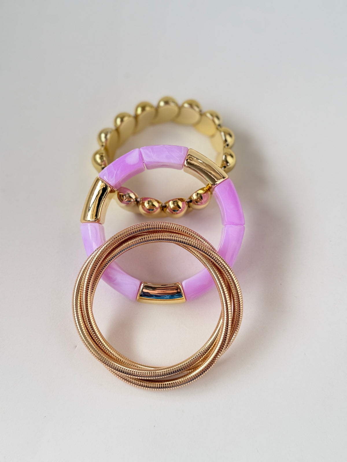 Purple Bracelet Stack