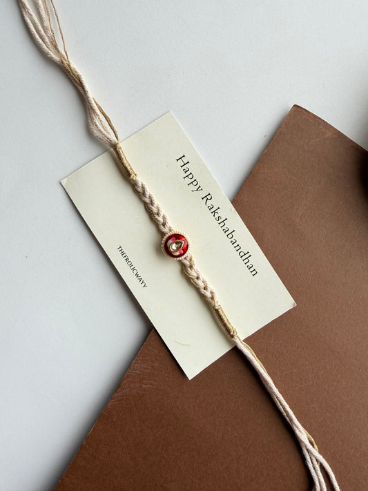 Lotus Bhai Rakhi Red