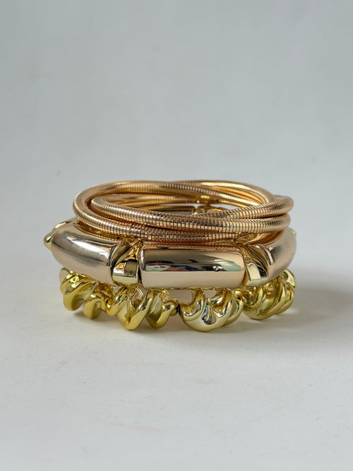 Golden Bracelet Stack