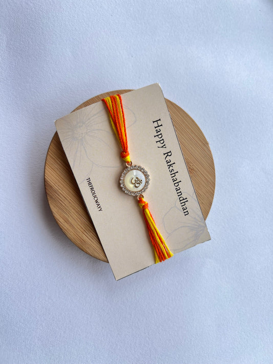 Orange  Red Thread OM Rakhi