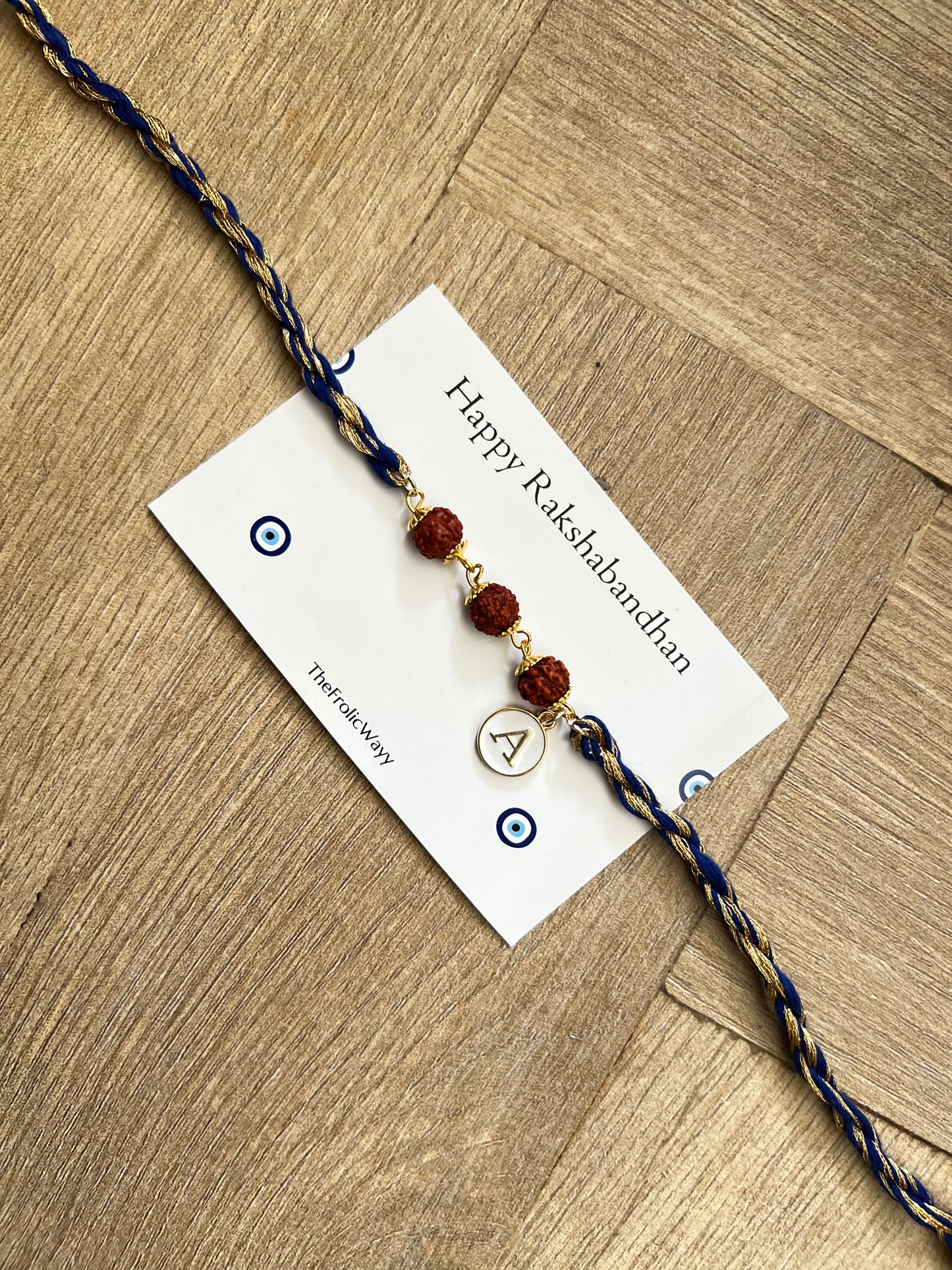 Rudraksha Thread  With Initial Rakhi