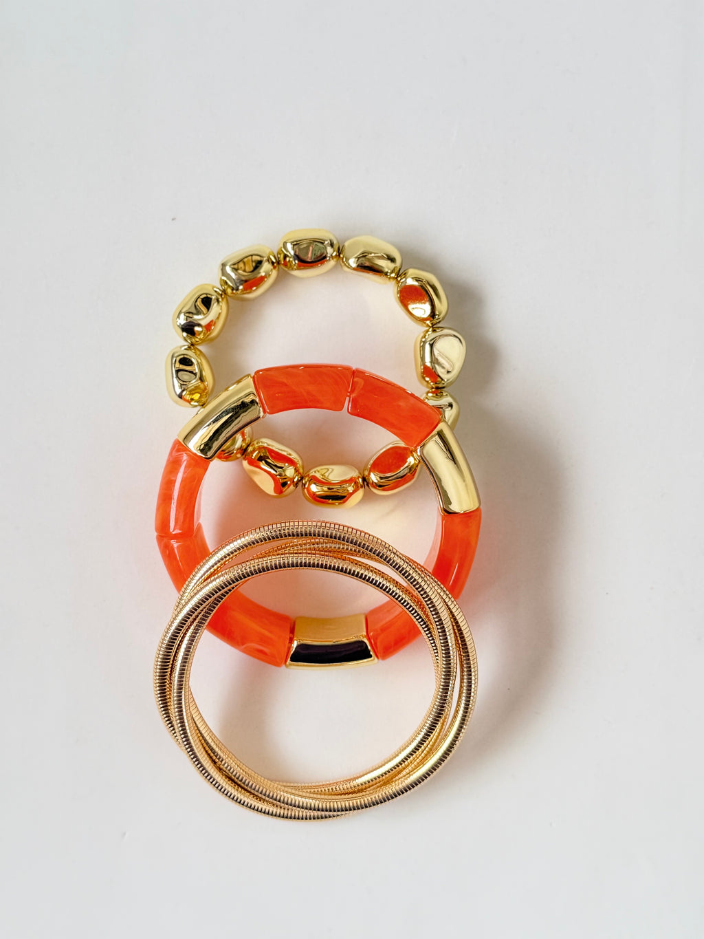 Orange Bracelet Stack