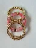 Marble Pink Bracelet Stack