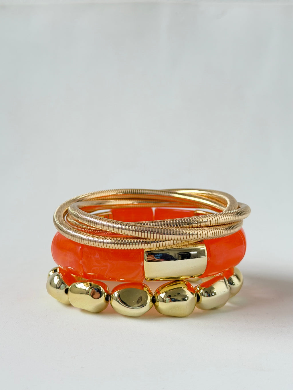 Orange Bracelet Stack