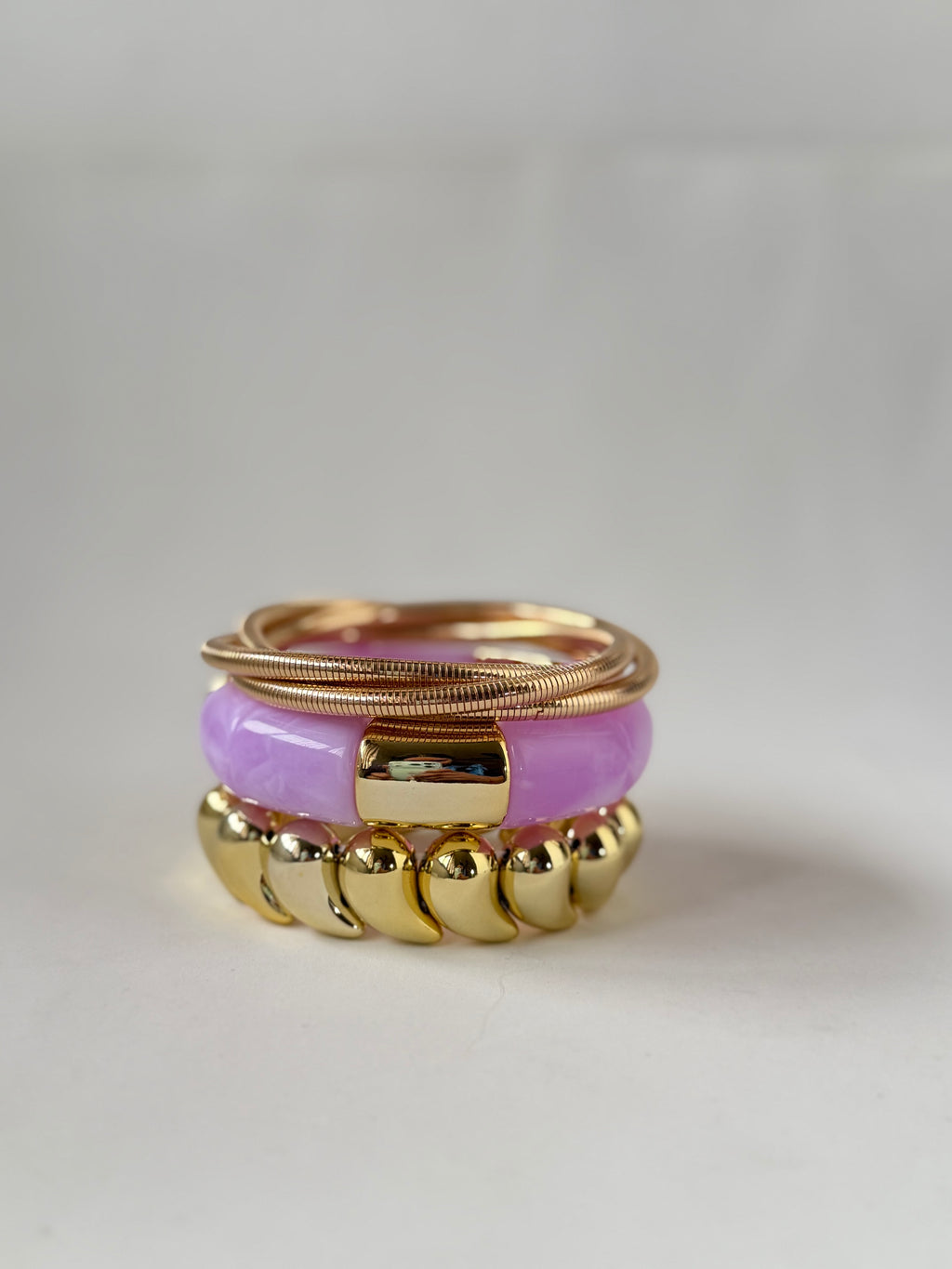 Purple Bracelet Stack