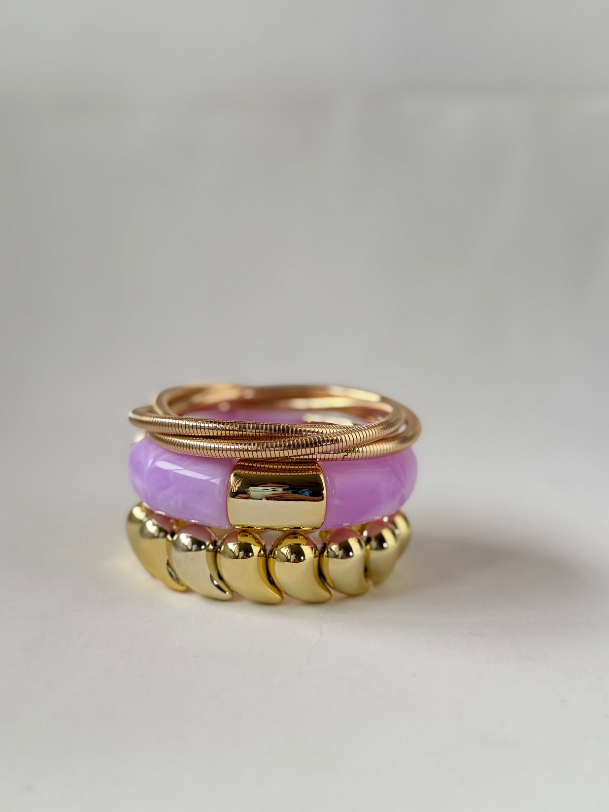 Purple Bracelet Stack