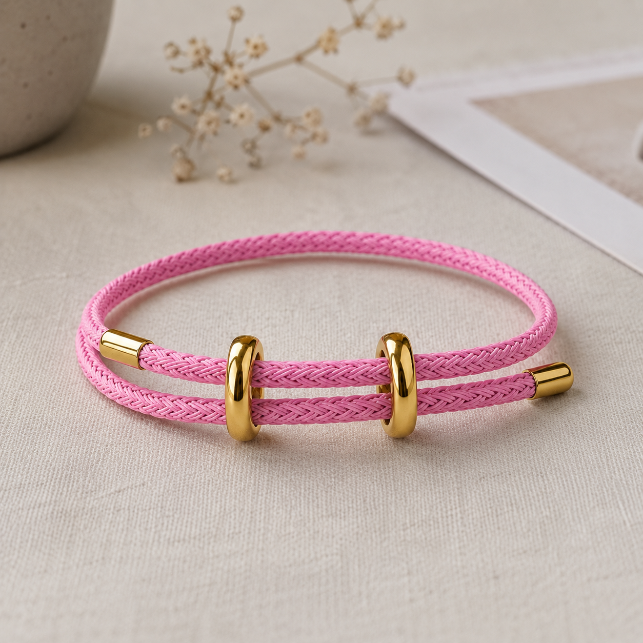 Baby Pink Cord Bracelet Band